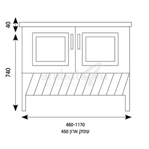 ארון אמבטיה מונח פלאט