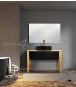ארון אמבטיה מונח שחור מילאנו