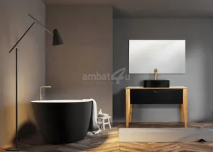 ארון אמבטיה מונח שחור מילאנו