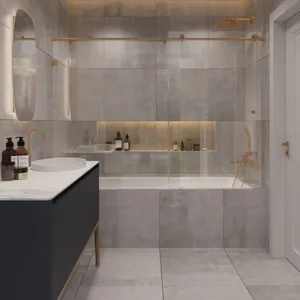 אמבטיון חזית קבועה + דלת הזזה FUN