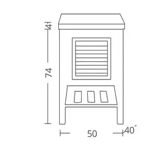 ארון אמבטיה 50/40 מונח שנהב