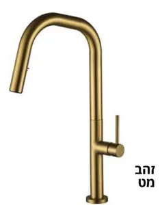 ברז מטבח נישלף NEXT זהב מט