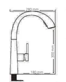 ברז מטבח ENTERPRISE ניקל מט