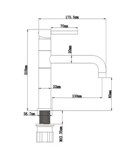 ברז נמוך קאמל ניקל