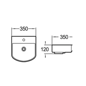 כיור מטרו METRO תלוי +ברז מים קרים PONI