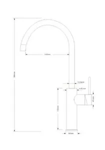 ברז גבוה ניקל כרום JULIET