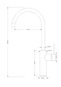 ברז גבוה שחור מט JULIET