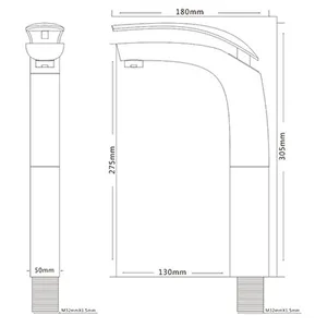 ברז LEXUS גבוה - ניקל מבריק