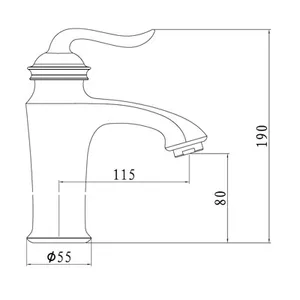 ברז אמבט ענתיק לבן מט קצר
