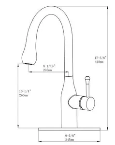 ברז מטבח GOLF נשלף - שחור מט