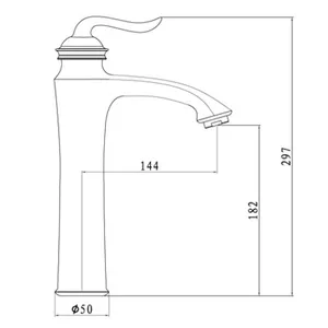 ברז אמבט ענתיק שחור מט