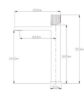 ברז אמבט ווג שחור מט
