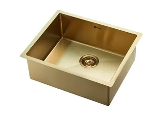 כיור מטבח נירוסטה וינו 60/45 זהב מט