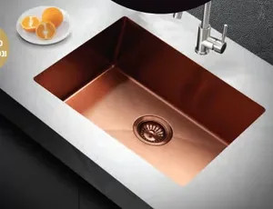 כיור מטבח נירוסטה וינו 60/45 רוז גולד