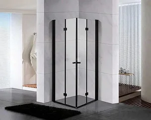 מקלחון פינתי הרמוניקה פלטיניום שחור 90/90