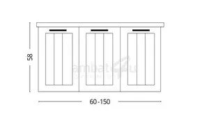 ארון אמבטיה תלוי פיג'י משטח חרס