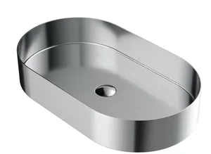 כיור נירוסטה אובלי 55/35 מוברש