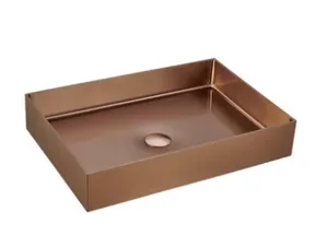 כיור נירוסטה מלבני 55/38 רוז גולד