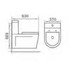 אסלת מונובלוק תלוי לבן מבריק כולל מושב הידראולי