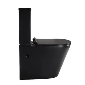 אסלת מונובלוק שחור מט ולנטינו + מושב הידראולי