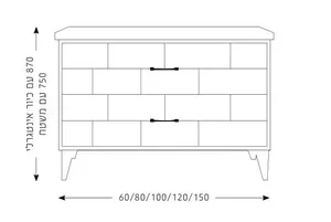 ארון אמבטיה מונח בריק 100 ס"מ