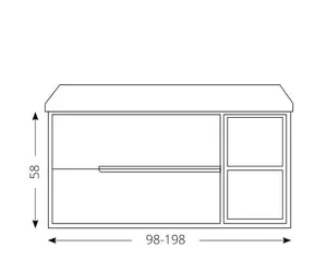 ארון אמבטיה תלוי ווד בוקס 120 ס"מ