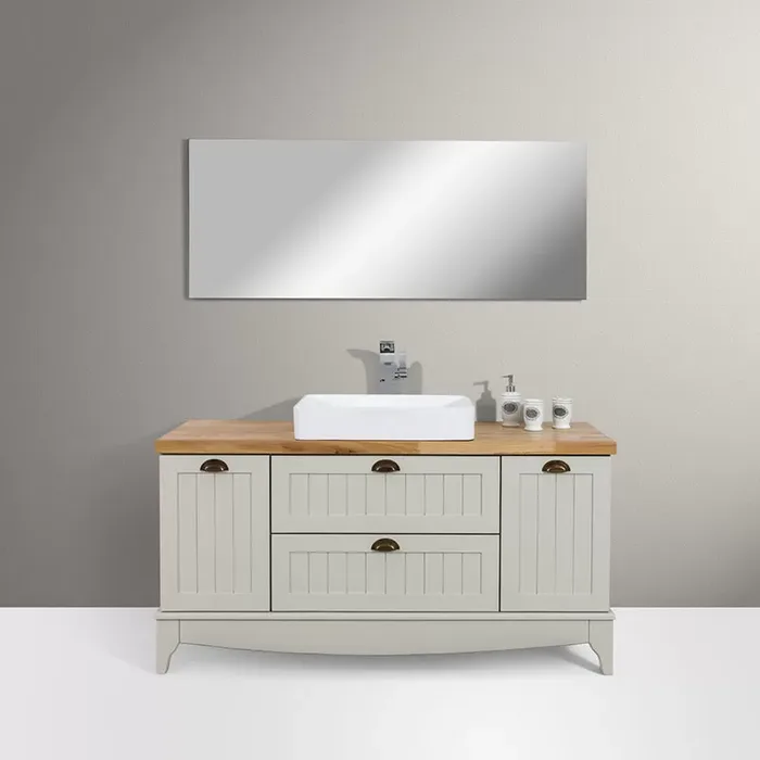 ארון אמבטיה מונח רטרו 80 ס "מ