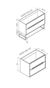 ארון אמבטיה תלוי טוסקנה 120 ס"מ