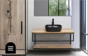 מתלה מיוחד + מדף דגם חרוב 100 ס"מ
