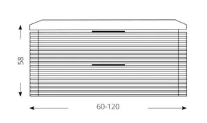 ארון אמבטיה תלוי בוליביה 200 ס"מ