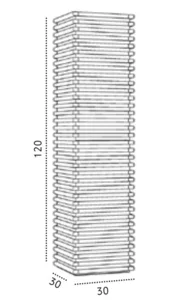 ארון שירות תלוי ריו עץ מלא 30/30/120 ס"מ RIO סיוון אופיר