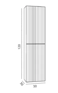 ארון שירות ברונקס עץ מלא 30/30/120 ס"מ BRONX סיוון אופיר