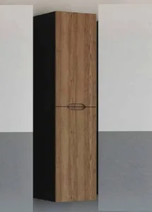 ארון שירות תלוי ברוקלין 30/30/120 ס"מ עץ מלא בשילוב שחור מט BROKLIN סיוון אופיר