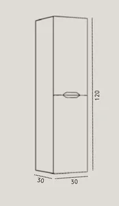 ארון שירות תלוי ברוקלין 30/30/120 ס"מ BROKLIN סיוון אופיר