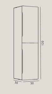 ארון שירות יהלום 30/30/120 ס"מ YAHALOM סיוון אופיר