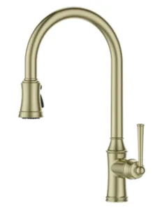 ברז מטבח נשלף 2 מצבי זרימה זהב מט 1091YB סיוון אופיר