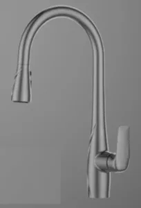 ברז מטבח נשלף 2 מצבי זרימה אפור גרפיט 1096GR סיוון אופיר