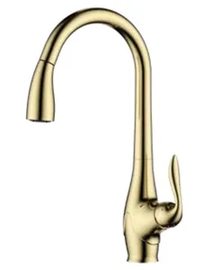 ברז מטבח נשלף 2 מצבי זרימה זהב מבריק 1094G סיוון אופיר