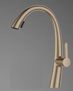 ברז מטבח נשלף 2 מצבי זרימה רוז גולד מט 1055RG סיוון אופיר