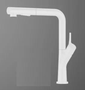 ברז מטבח נשלף 2 מצבי זרימה לבן מט 1066MW סיוון אופיר