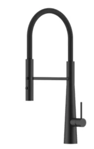 ברז מטבח נשלף 2 מצבי זרימה צינור סיליקון שחור מט 1047B סיוון אופיר