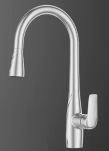 ברז מטבח נשלף 2 מצבי זרימה ניקל מוברש 1096CB סיוון אופיר