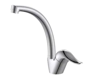 ברז פרח גבוה למטבח פיה מסתובבת ניקל מבריק 2305-2L סיוון אופיר