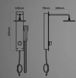 מוט פינוק ללא אינטרפוץ ראש טוש ומזלף מרובע זכוכית לבנה 2109S סיוון אופיר