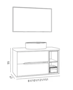 ארון יוסטון 150/47 ס"מ HUSTON סיוון אופיר