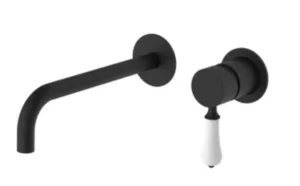 מערכת קיר ידית חרס לבנה שחור מט 1905B סיוון אופיר