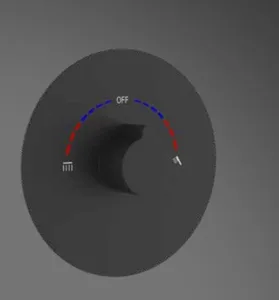 אינטרפוץ 4 דרך עגול למקלחת סדרת איבים שחור מט 1604B סיוון אופיר