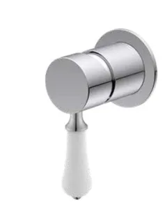 אינטרפוץ 3 דרך ידית חרס לבנה ניקל מבריק 1903 סיוון אופיר