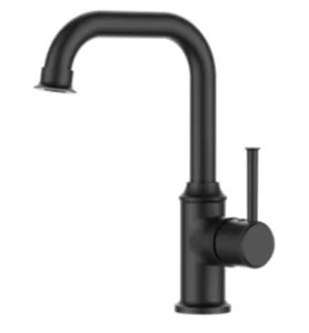 ברז פרח נמוך פיה מסתובבת שחור מט 3181B סיוון אופיר