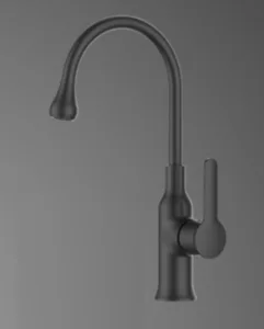 ברז פרח נמוך פיה מסתובבת שחור מט 1062B סיוון אופיר